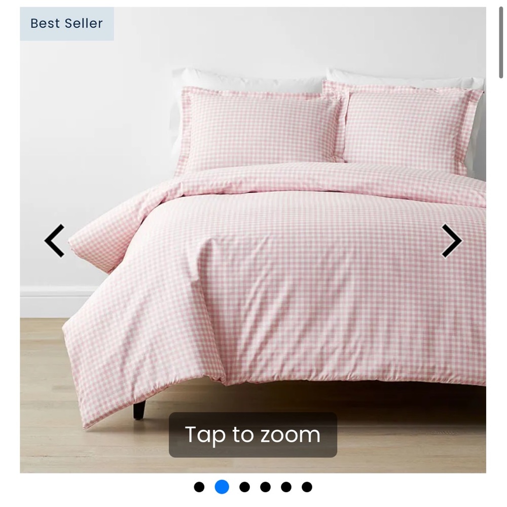 The Company Shop Kids Gingham Organic Cotton Duvet Cover Set - Full / Queen